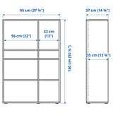 VIHALS Estante, blanco, 95x37x140 cm