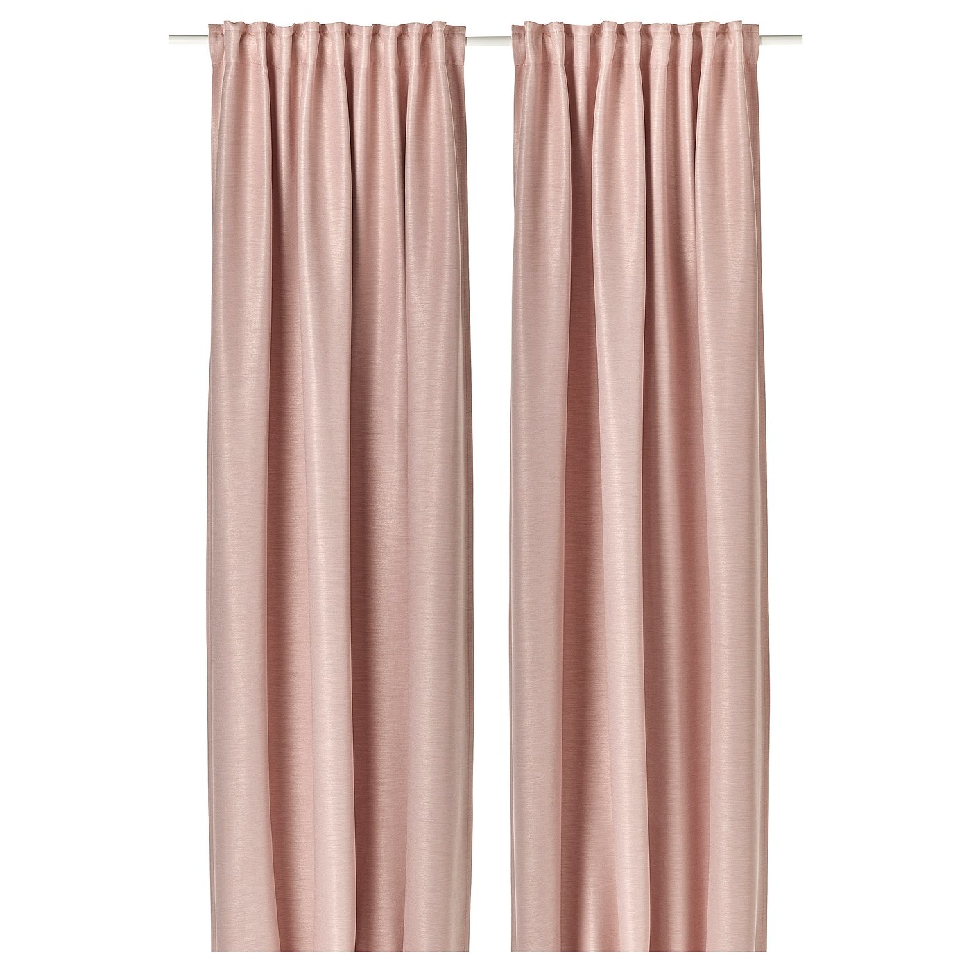 Bagaille Curtain ★ PINK VILBORG Cortina oscurecedora, 1 par, rosado/con cinta de fruncir