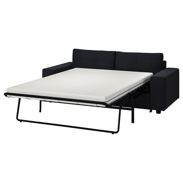 VIMLE Sofá cama 2 cuerpos, con apoyabrazos anchos/Saxemara petróleo
