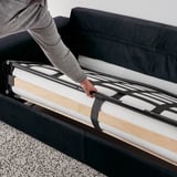 VIMLE Sofá cama 2 cuerpos, con apoyabrazos anchos/Saxemara petróleo