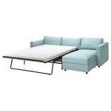 VIMLE Sofá cama 3+chaiselongue, Saxemara azul costeño