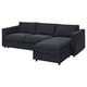 VIMLE Sofá cama 3+chaiselongue, Saxemara petróleo
