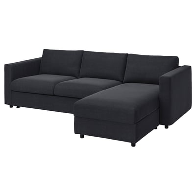 VIMLE Sofá cama 3+chaiselongue, Saxemara petróleo