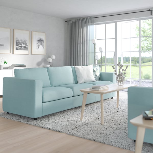 VIMLE Sofá cama 3 cuerpos, Saxemara azul costeño