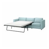 VIMLE Sofá cama 3 cuerpos, Saxemara azul costeño