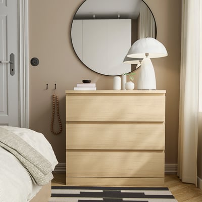 VINDKRAFT Lámpara de mesa, blanco pulpa de papel moldeada, 46 cm