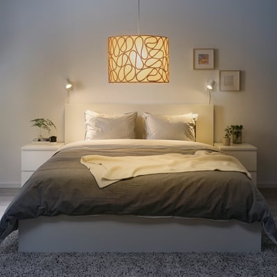 VINGMAST Pantalla para lámpara, motivo de cuerda beige, 42 cm