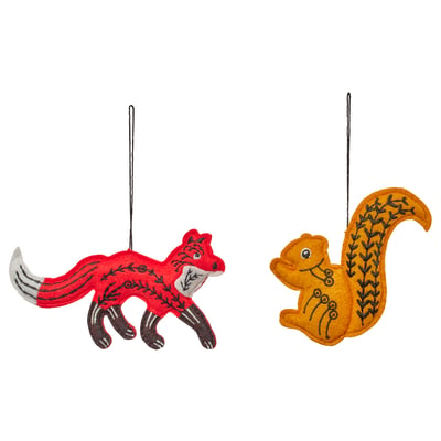 VINTERFINT Adorno árbol de navidad, set de 2, animales