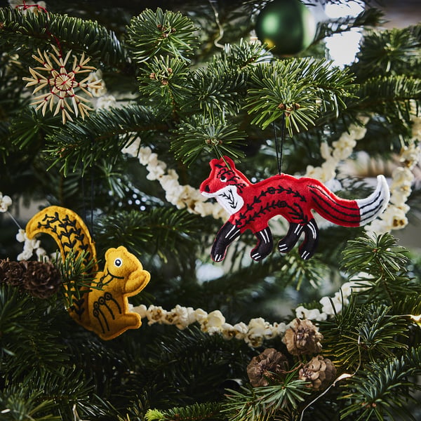 VINTERFINT Adorno árbol de navidad, set de 2, animales