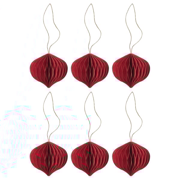 VINTERFINT Adorno de árbol de Navidad, bola burdeo, 6 cm