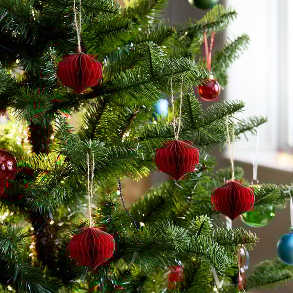VINTERFINT Adorno de árbol de Navidad, bola burdeo, 6 cm