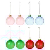 VINTERFINT Adorno de árbol de navidad, bola vidrio/colores variados, 6 cm