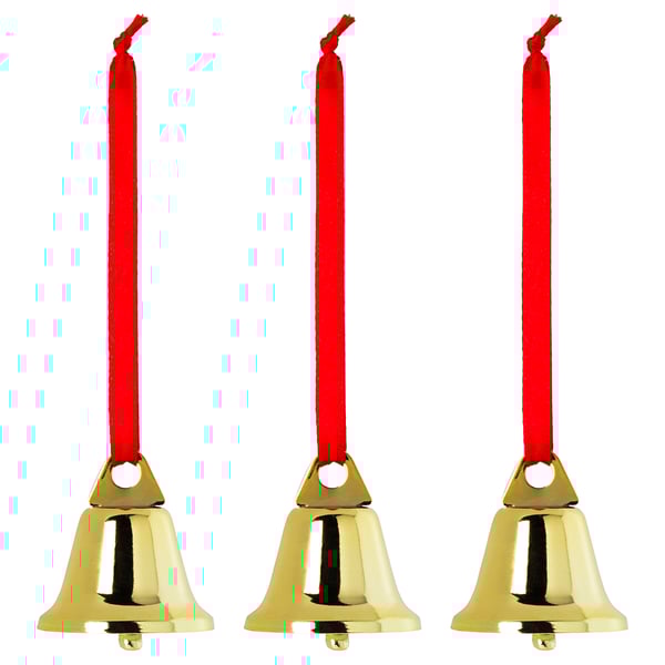 VINTERFINT Adorno de árbol de Navidad, Forma de campana dorado