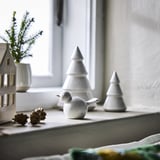 VINTERFINT Adornos, set de 3, árbol de navidad/pájaro blanco