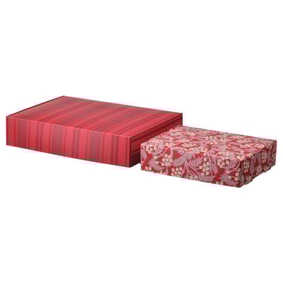 VINTERFINT Caja de regalo, set 2 u, formas variadas rojo