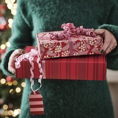 VINTERFINT Caja de regalo, set 2 u, formas variadas rojo