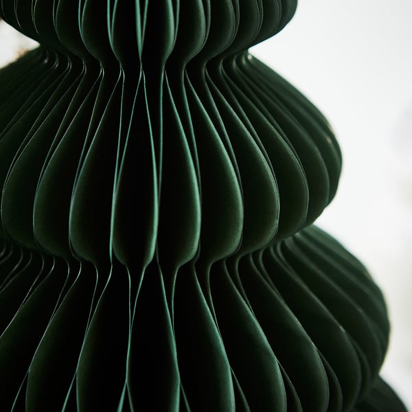 VINTERFINT Decoración, forma de árbol de Navidad verde, 36 cm