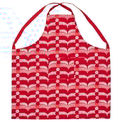 VINTERFINT Delantal, rojo, 85x89 cm
