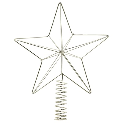 VINTERFINT Estrella para árbol de Navidad, plateado, 25 cm