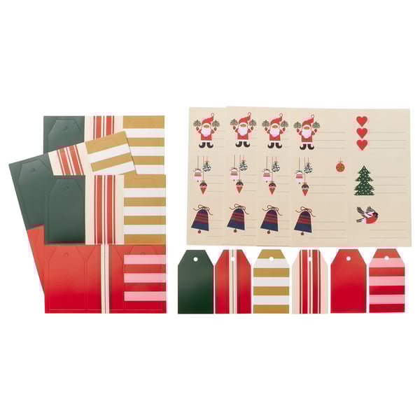 VINTERFINT Etiquetas, set de 48, motivo navideño