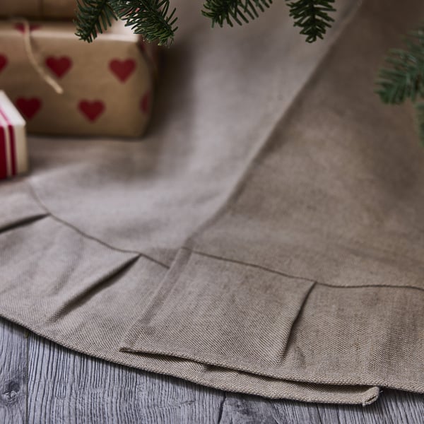 VINTERFINT Faldón para árbol de Navidad, natural, 100 cm