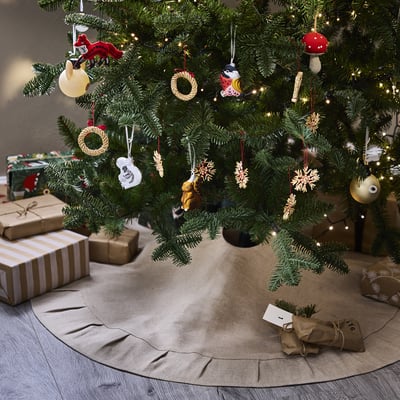 VINTERFINT Faldón para árbol de Navidad, natural, 100 cm