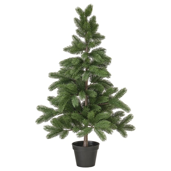 VINTERFINT Planta artificial, interior/exterior/árbol de navidad verde, 17 cm