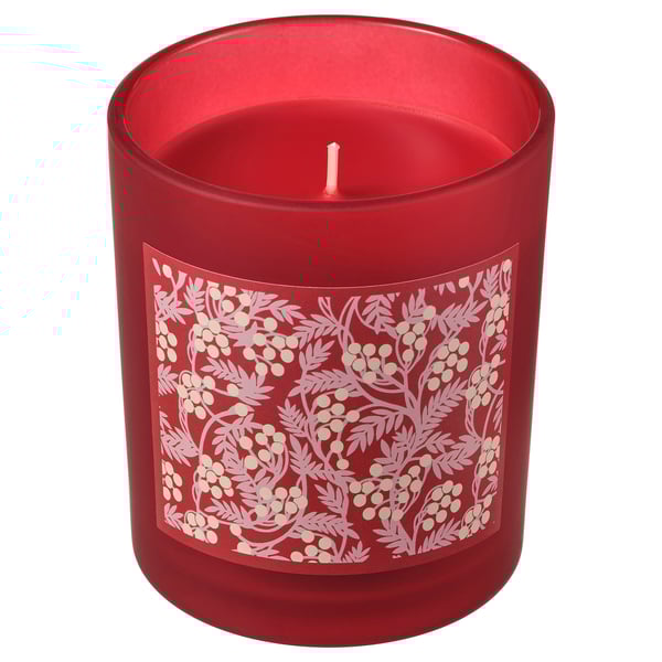 VINTERFINT Vela aromática en vaso, canela y azúcar rojo, 45 hr
