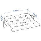 VIPPÄRT Cojín silla, gris osc, 38x38x6 cm