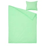 ÄNGSLILJA Funda de plumón y funda almohada, verde claro, 150x200/50x60 cm