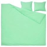 ÄNGSLILJA Funda plumón con 2 fundas almohada, verde claro, 240x220/50x60 cm