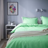 ÄNGSLILJA Funda plumón con 2 fundas almohada, verde claro, 240x220/50x60 cm