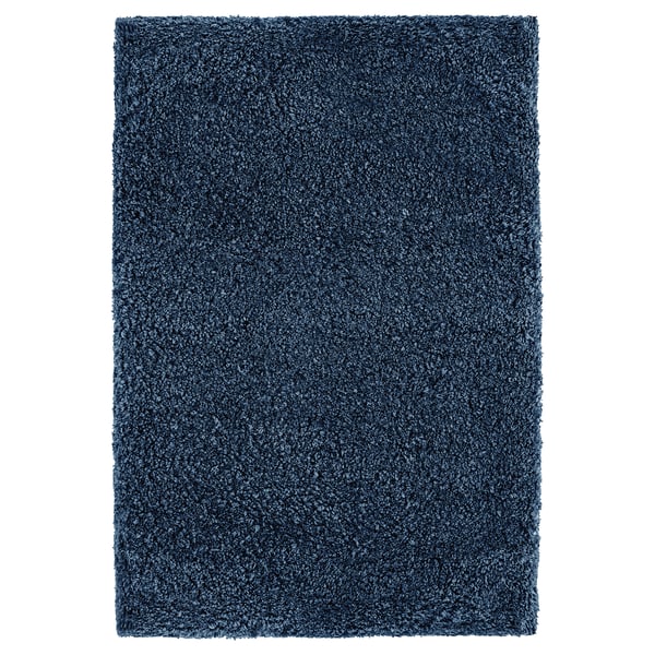ALMTJÄRN Tapete de baño, azul oscuro, 60x90 cm
