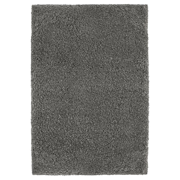 ALMTJÄRN Tapete de baño, gris oscuro, 60x90 cm