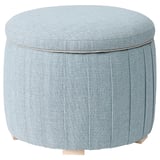 ÅTERLÖGA Puff, con almacenamiento/Kilanda azul claro
