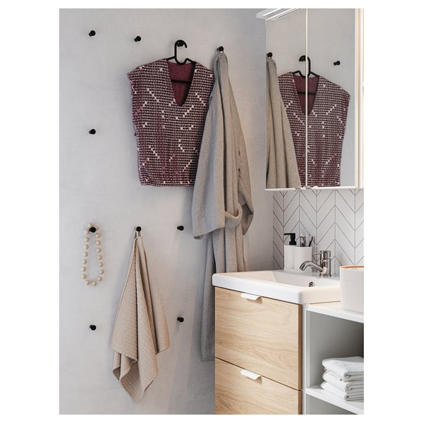 BÄNGBULA Perchero de pared, negro