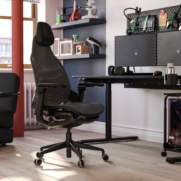 BÄSTBOLL Silla gamer, negro/Mjuk negro