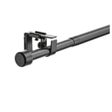 BEKRÄFTA Set de barra para cortina simple, negro, 120-210 cm 19 mm