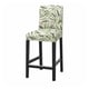 BERGMUND Silla de bar con espaldar, negro/Fågelfors multicolor, 62 cm