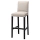BERGMUND Silla de bar con espaldar, negro/Hallarp beige, 75 cm