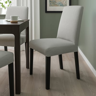 BERGMUND Silla, negro/Orrsta gris claro