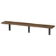 BERGSHULT / RAMSHULT Repisa de pared, Efecto nogal/negro, 120x20 cm