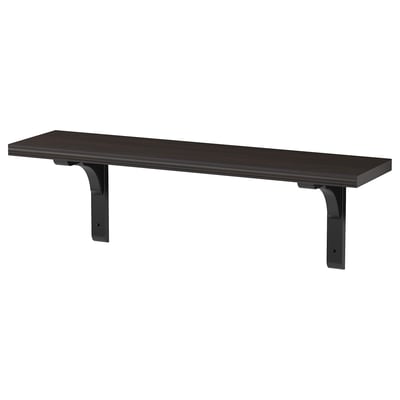 BERGSHULT / RAMSHULT Repisa de pared, negro con café, 80x20 cm