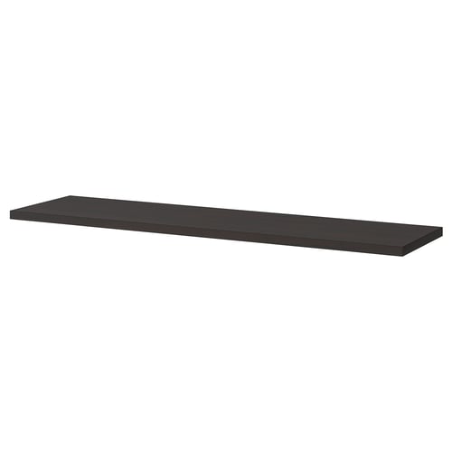 BERGSHULT Repisa / Entrepaño, negro con café, 120x30 cm