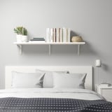 BERGSHULT / TOMTHULT Repisa+soporte, blanco, 120x20 cm