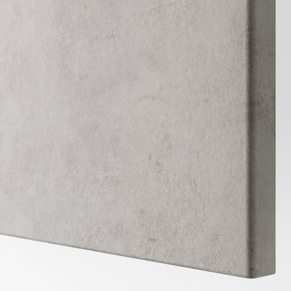 BESTÅ Almacenaje con cajones, blanco Kallviken/gris claro Efecto cemento, 180x42x74 cm