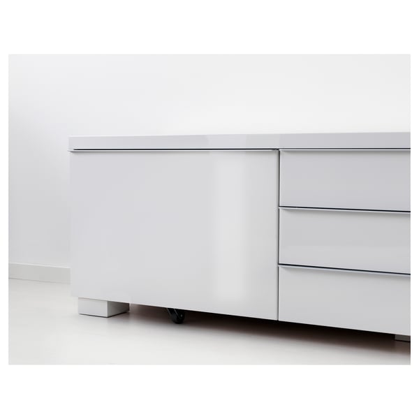 Mueble TV BASIC 181 cm blanco de alto brillo