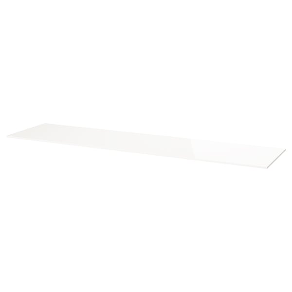 BESTÅ Cubierta superior para mueble, Alto brillo blanco, 180x42 cm