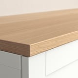 BESTÅ Cubierta superior para mueble, Chapa de roble, 180x42 cm