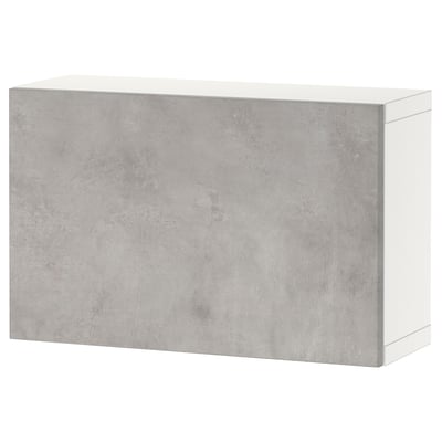 BESTÅ Estantería de cubos, blanco/Kallviken gris claro, 60x22x38 cm